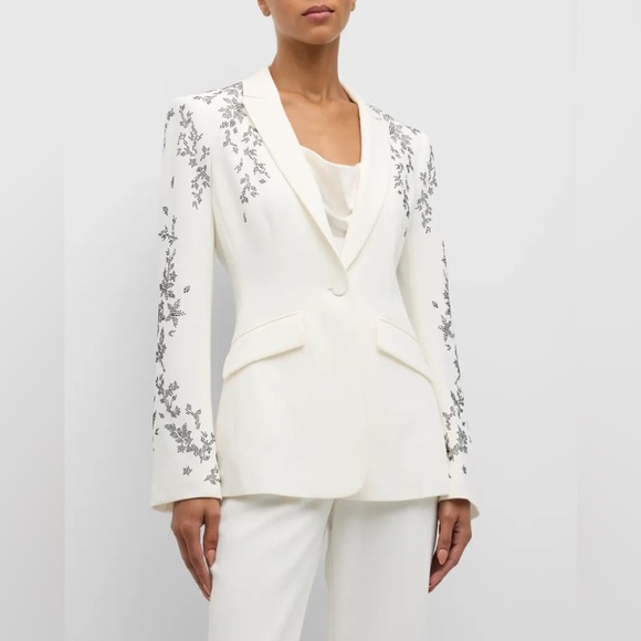 Cinq a Sept Cheyenne Heatset Lilac Vine Blazer (6) and Straight-Leg pant set (8) - Picture 7 of 10